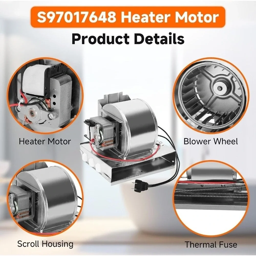 S97017648 Heater Motor Assembly for Broan NuTone 665RP, 605RP, 9965